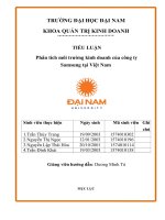 TIỂU LUẬN phân tích môi trường kinh doanh của công ty samsung tại việt nam 