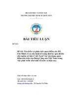 Tìm hiểu và phân tích quan điểm của hồ chí minh về cơ cấu kinh tế trong thời kỳ quá độ lên chủ nghĩa xã hội ở việt nam 