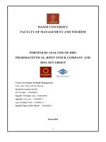 PORTFOLIO ANALYSIS OF DHG PHARMACEUTICAL JOINT STOCK COMPANY AND HOA SEN GROUP 