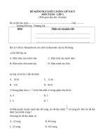 Đề thi giữa kì 1 Toán 3