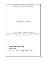 SKKN sử dụng mô hình lớp học đảo ngược trong dạy học chủ đề văn hoá việt nam từ thế kỷ x đến thế kỷ XVIII (lịch sử lớp 10) 
