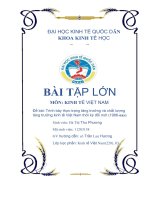 Đề bài trình bày thực trạng tăng trưởng và chất lượng tăng trưởng kinh tế việt nam thời kỳ đổi mới (1986 nay) 