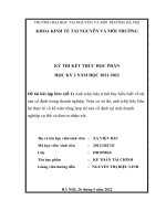 đề tài Anh (chị) hãy trình bày hiểu biết về tài sản cố định trong doanh nghiệp. Trên cơ sở đó, anh (chị) hãy liên hệ thực tế về kế toán tổng hợp