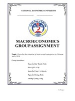 MACROECONOMICS GROUP ASSIGNMENT t opic  describe the situation of state owned enterprises in vietnam since 2010 