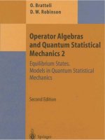 Operator algebras and quantum statistical mechanics 2; equilibrium states, models in quantum statistical mechanics 2nd edition 