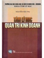 Tâm lý học ứng dụng trong quản trị kinh doanh (In lần thứ 2): Phần 1