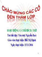 Yêu mẹ - Hoạt động với Đồ vật - Nguyễn Mạnh Cường - Thư viện Bài giảng điện tử