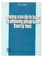 Tìm hiểu lý luận và phương pháp luận tâm lý học: Phần 1