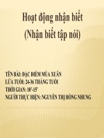 nhà trẻ - Hoạt động Nhận biết - đinh thị hiền - Thư viện Bài giảng điện tử