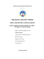 Chủ đề những lý do khiến nhà đầu tư cổ phiếu “f0” gặp rủi ro trên thị trường 