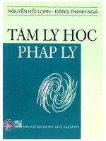 Giáo trình Tâm lý học pháp lý: Phần 1