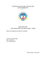 BÀI tập lớn học PHẦN KINH tế CHÍNH TRỊ mác   LÊNIN đề tài hội nhập kinh tế quốc tế ở việt nam  