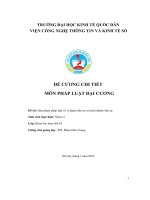 MÔN PHÁP LUẬT đại CƯƠNG đề tài quy phạm pháp luật về vi phạm dân sự và trách nhiệm dân sự 
