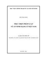 Thực hiện pháp luật về an ninh mạng ở Việt Nam