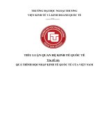 QUÁ TRÌNH HỘI NHẬP KINH TẾ QUỐC TẾ CỦA VIỆT NAM