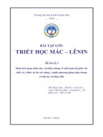 Phân tích quan niệm duy vật biện chứng về mối quan hệ giữa vật chất và ý thức, từ đó xây dựng ý nghĩa phương pháp luận chung và liên hệ với thực tiễn 5 