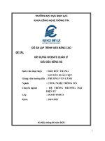 ĐỒ ÁN LẬP TRÌNH WEB NÂNG CAO XÂY DỰNG WEBSITE QUẢN LÝ GIẢI ĐẤU Bóng ĐÁ