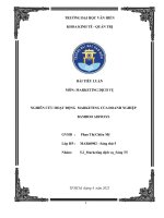 đề tài NGHIÊN CỨU HOẠT ĐỘNG MARKETING CỦA DOANH NGHIỆP BAMBOO AIRWAYS