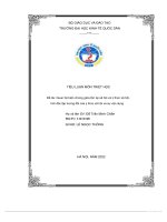 TIỂU LUẬN môn TRIẾT học đề tài quan hệ biện chứng giữa tồn tại xã hội và ý thức xã hội, tính độc lập tương đối của ý thức xã hội và sự vận dụng 