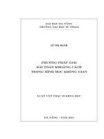 Phương pháp giải bài toán khoảng cách trong hình học không gian   