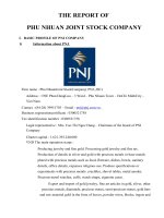 THE REPORT OF PHU NHUAN JOINT STOCK COMPANY 