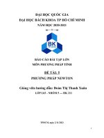 BÁO cáo bài tập lớn môn PHƯƠNG PHÁP TÍNH đề tài 5 PHƯƠNG PHÁP NEWTON 