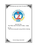 BÀI tập lớn học phần kinh tế chính trị mác – lênin đề tài kinh tế thị trường định hướng XHCN ở việt nam 