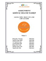 Nhóm 1  ASM khởi sự doanh nghiệp