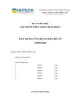 ĐỒ ÁN MÔN HỌC LẬP TRÌNH TRÊN THIẾT BỊ DI ĐỘNG đề tài XÂY DỰNG ỨNG DỤNG ĐẶT ĐỒ ĂN APPFOOD