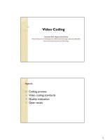 Bài giảng Video Coding