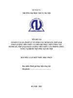 Tiểu luận cơ sở lý luận, pháp lý về công tác đánh giá, xếp loại chất lượng viên chức và liên hệ thực tiễn công tác đánh giá, xếp loại chất lượng viên chức các phòng chức năng tại Bệnh viện Phụ sản Hà Nội