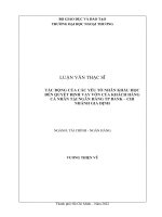 (LUẬN văn THẠC sĩ) tác ĐỘNG của các yếu tố NHÂN KHẨU học đến QUYẾT ĐỊNH VAY vốn của KHÁCH HÀNG cá NHÂN tại NGÂN HÀNG TP BANK – CHI NHÁNH GIA ĐỊNH 
