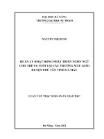 Quản lý hoạt động phát triển ngôn ngữ cho trẻ 5 6 tuổi tại các trường mẫu giáo huyện phú tân tỉnh cà mau  1 