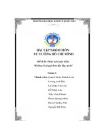 BÀI TẬP NHÓM MÔN TƯ TƯỞNG HỒ CHÍ MÌNH ĐỀ BÀI Phân tích luận điểm ‘Không có gì quý hơn độc lập, tự do