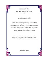 Bồi dưỡng năng lực giải quyết vấn đề của học sinh thông qua tổ chức dạy học chương “sóng cơ và sóng âm” – vật lí 12 theo định hướng giáo dục stem 1 