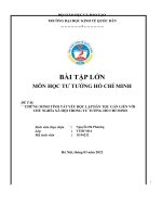 CHỨNG MINH TÍNH TẤT YẾU ĐỘC LẬP DÂN TỘC GẮN LIỀN VỚI CHỦ NGHĨA XÃ HỘI TRONG TƯ TƯỞNG HỒ CHÍ MINH