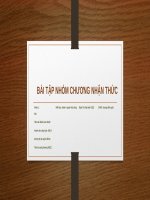 BÀI tập NHÓM CHƯƠNG NHẬN THỨC