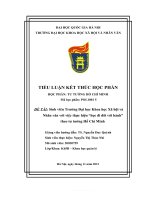 ĐỀ tài sinh viên trường đại học khoa học xã hội và nhân văn với việc thực hiện học đi đôi với hành theo tư tưởng hồ chí minh 