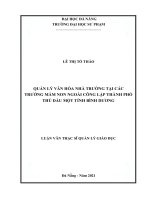 Quản lý văn hóa nhà trường tại các trường mầm non ngoài công lập thành phố thủ dầu một tỉnh bình dương 1 