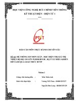 HỆ THỐNG IOT ĐƠN GIẢN . ĐỌC HIỆN THỊ GIÁ TRỊ NHIỆT ĐỘ ĐỘ ẨM LÊN WEBSERVER , BẬT TẮT ĐIỀU KHIỂN ĐÈN LED QUA GIAO THỨC HTTP