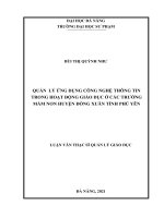 Quản lý ứng dụng công nghệ thông tin trong hoạt động giáo dục ở các trường mầm non huyện đồng xuân tỉnh phú yên  1 