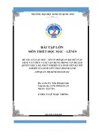 LÝ LUẬN MÁC – XÍT VỀ MỐI QUAN HỆ GIỮA VẬT CHẤT VÀ Ý THỨC VÀ SỰ VẬN DỤNG TRONG VẤN ĐỀ GIẢI QUYẾT VIỆC LÀM, THẤT NGHIỆP CỦA SINH VIÊN ĐÃ TỐT NGHIỆP CỦA SINH VIÊN