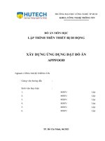 ĐỒ án môn học lập TRÌNH TRÊN THIẾT bị DI ĐỘNG xây DỰNG ỨNG DỤNG đặt đồ ăn APPFOOD 