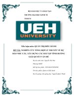 NGHIÊN CỨU TỔNG HỢP LÝ THUYẾT VỀ DỰ BÁO NHU CẦU, XÂY DỰNG CÁC BÀI TẬP TÌNH HUỐNG GIẢI QUYẾT VẤN ĐỀ