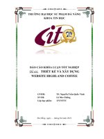 Thiết kế và xây dựng website highland coffee 