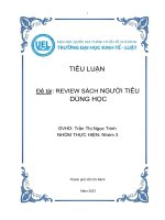 TIỂU LUẬN đề tài REVIEW SÁCH NGƯỜI TIÊU DÙNG học 