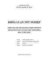 Thiết kế chủ đề stem kết hợp với phần mềm scractch vào dạy học môn khoa học ở tiểu học 