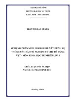 Sử dụng phần mềm moodle để xây dựng hệ thống các bài thí nghiệm về chủ đề động vật   môn khoa học tự nhiên lớp 6 