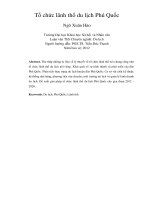 Tổ chức lãnh thổ du lịch Phú Quốc