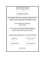 Hoạch định chiến lược kinh doanh cho công ty cổ phần công nghệ mạng viễn thông c link 